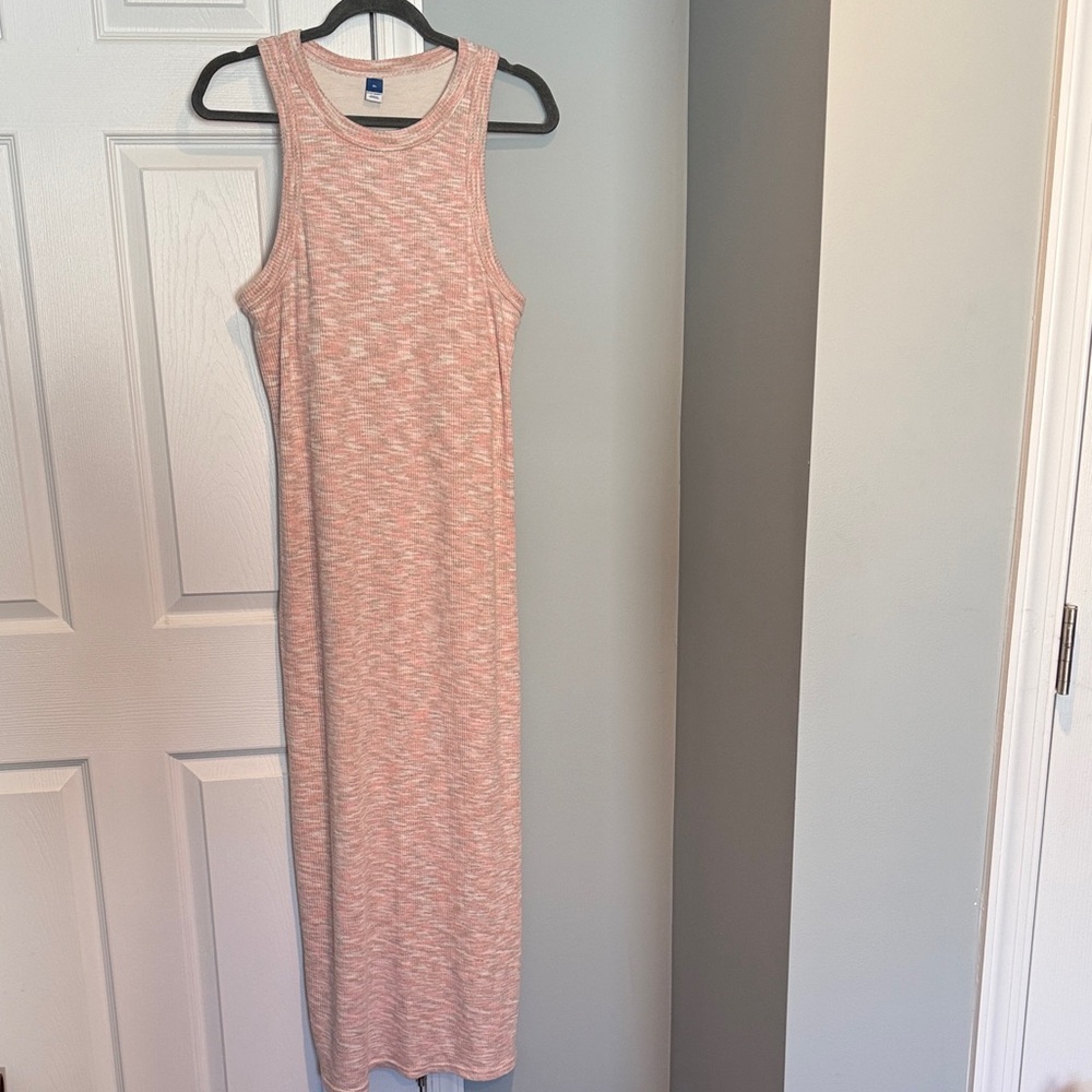 Old Navy Heathered Pink Maxi Dress